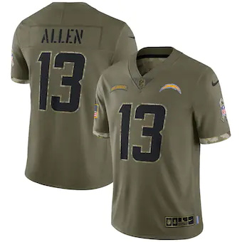 mens nike keenan allen olive los angeles chargers 2022 salu